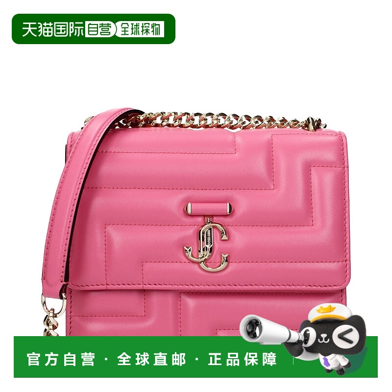 自营Jimmy Choo皮肩女式包-粉红色 美国奥莱直发斜挎包单肩包