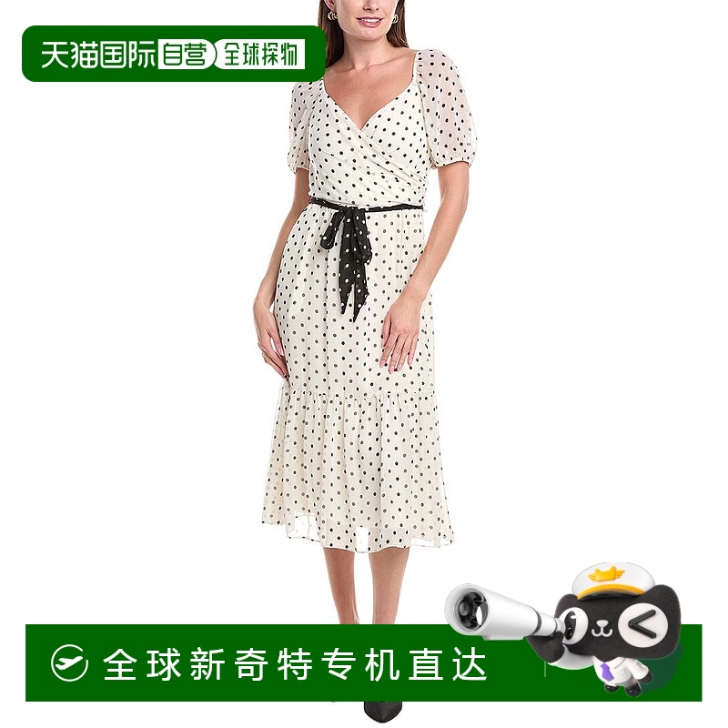 自营 Julia Jordan雪纺迷笛连衣裙-白色 【美国奥莱】直发