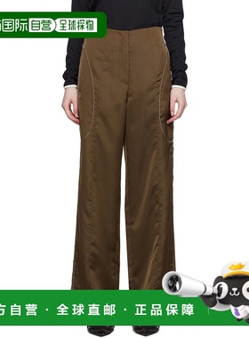 1h可退 香港直邮潮奢 Kijun 女士 棕色结饰长裤 23SS302A brown棕