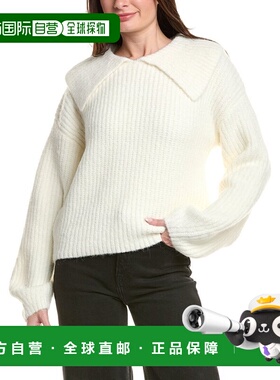 自营English Factory Collared Rib Chunky Sweater - white 美国