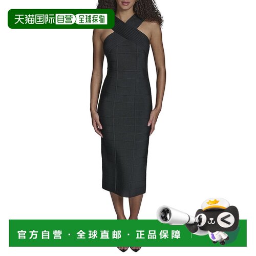 自营BCBG Sheath Dress - black 美国奥莱直发连衣裙吊带包臀裙