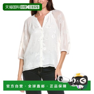 白色 纽扣衬衫 美国奥莱直发 Camuto连肩袖 自营Vince