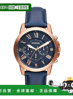 自营Fossil Men's Grant Chronograph, Rose Gold-Tone Stainless
