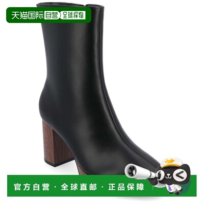 自营 Journee Collection中宽款女式罗默靴-黑色 美国奥莱直发