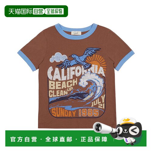 自营 Peek Kids Issac Beach Clean T 恤 - 棕色 美国奥莱直发