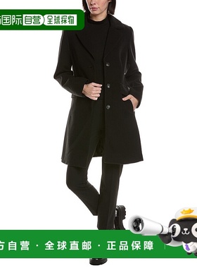 自营Laundry by Shelli Segal Walker Coat - black 美国奥莱直发