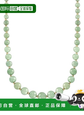 自营 Ross-Simons 6-12 毫米绿色翡翠珠项链配 14 克拉黄金 20 英