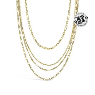 sterling foreverMulti Chain Layered Necklace - gold 【美国奥