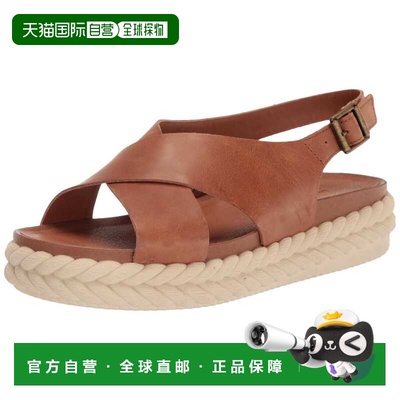 自营Lucky Brand Laythan Platform Wedge Sandal Latte  LK-LAYT
