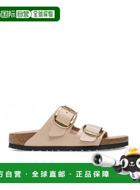 自营birkenstockNew Beige Arizona Big Buckle Shine Sandals -
