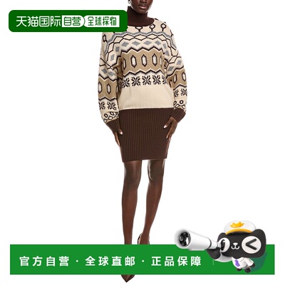 自营retrofeteRetrofête Goldie Wool-Blend Sweaterdress - tan