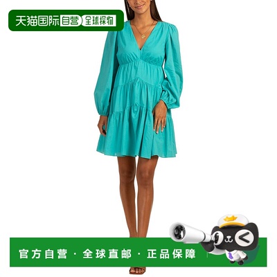 自营Trina Turk 常规版型 Make Merry 连衣裙 - 蓝色 美国奥莱直