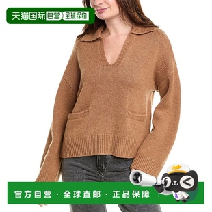 棕色 自营 bone碎骨Danica羊毛和羊绒混纺翻领毛衣 美国奥 rag