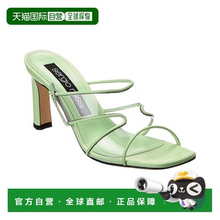 Sergio 绿色 Rossi 太阳镜 美国奥莱直发高跟 皮革凉鞋 自营