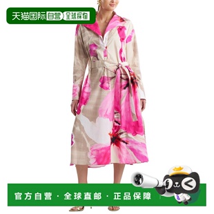 自营natoriNitori兰花蝴蝶花大款衬衣连衣裙-粉色 美国奥莱直发