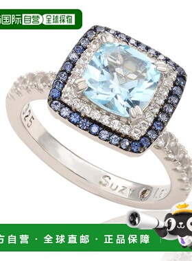 自营Suzy Levian Sterling Silver Purple Amethyst Cushion Cut