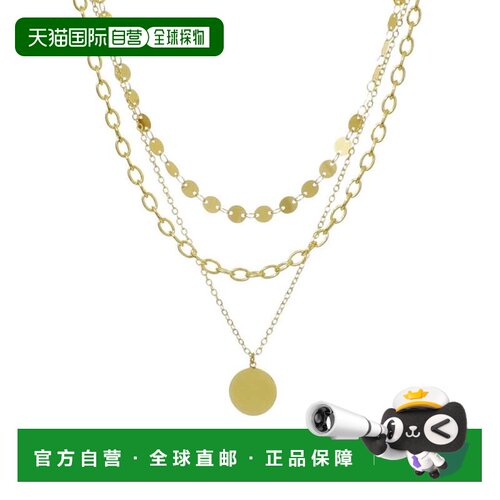 美国直邮自营adornia14k Gold Plated 3-Layer Toggle and Confe