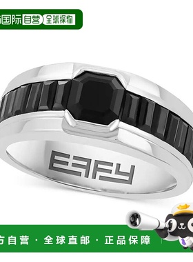 【美国直邮】effy 男士 戒指宝石纯银黑玛瑙方形装饰男款银戒指