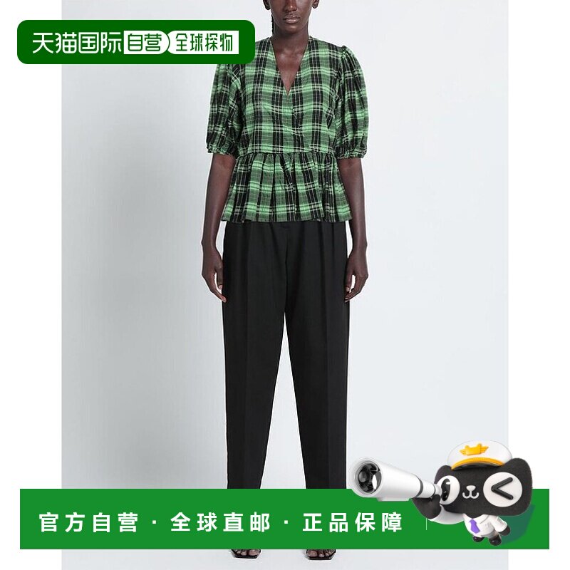 1h可退 【美国直邮】GANNI女士T恤短袖v领上装简约时尚舒适透气个