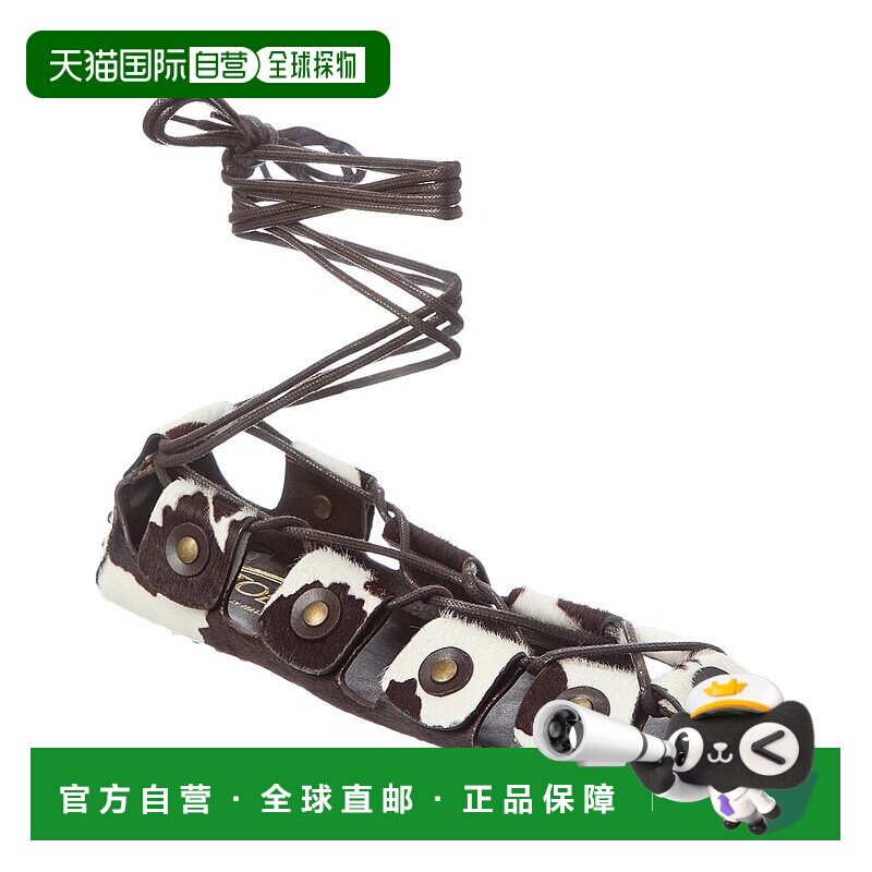 自营 tod'sTOD’s Logo Haircalf Sandal - brown 美国奥莱直发