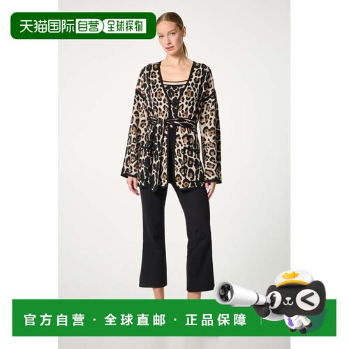 自营trina turkWright Wrap羊毛衫-豹纹条纹 美国奥莱直发
