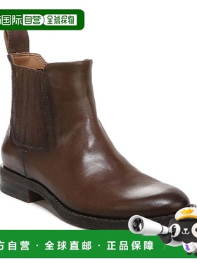 自营Franco Sarto Linc Boots Womens Dark Brown Leather Ankle