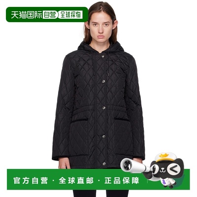 1h可退 香港直邮潮奢 Burberry 巴宝莉 女士 黑色 Quilted Nylon