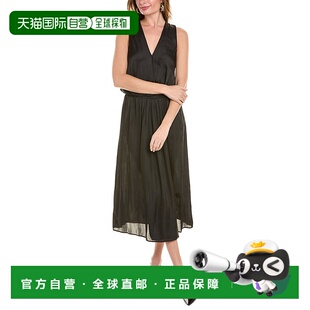 自营The Kooples Surplice 人造裹身连衣裙 - 黑色 美国奥莱直发