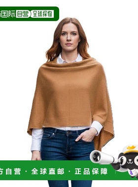 自营in2Cashmere Poncho with Textured Border - vicuna 美国奥