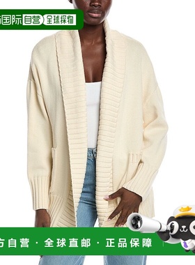 自营electric & roseElectric&Rose Shay Shawl羊绒混纺开衫-白色