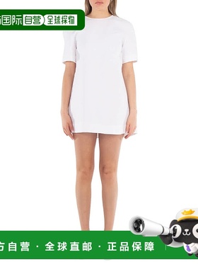 自营 Marni Short-Sleeved加大码T恤迷你连衣裙-白色 美国奥莱直