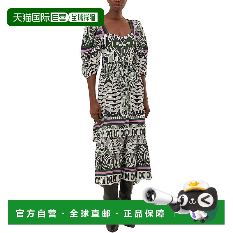 自营Farm Rio Maxi Dress - black 美国奥莱直发