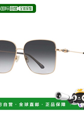 自营Jimmy Choo Sunglasses Rectangle Full Rim, Black Gold Fra