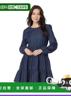 1h可退 【美国直邮】Draper James女士连衣裙圆领长袖修身时尚 优