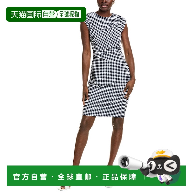 自营 brooks brothers布鲁克斯兄弟Gingham Sheath连衣裙-蓝色 美