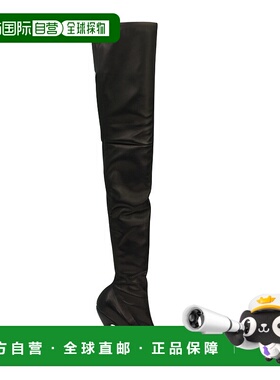 自营lanvin黑色CUISSARDES TALON搭配针织靴-黑色 美国奥莱直发