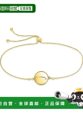 sterling forever纯银星座圆盘 Bolo 手链 - 白羊座（3 月 21 日