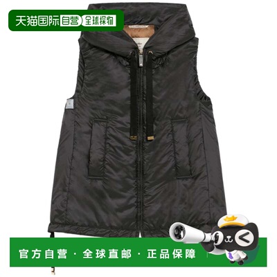 自营max maraBlack Greengo Sleeveless Hooded Vest - black 美