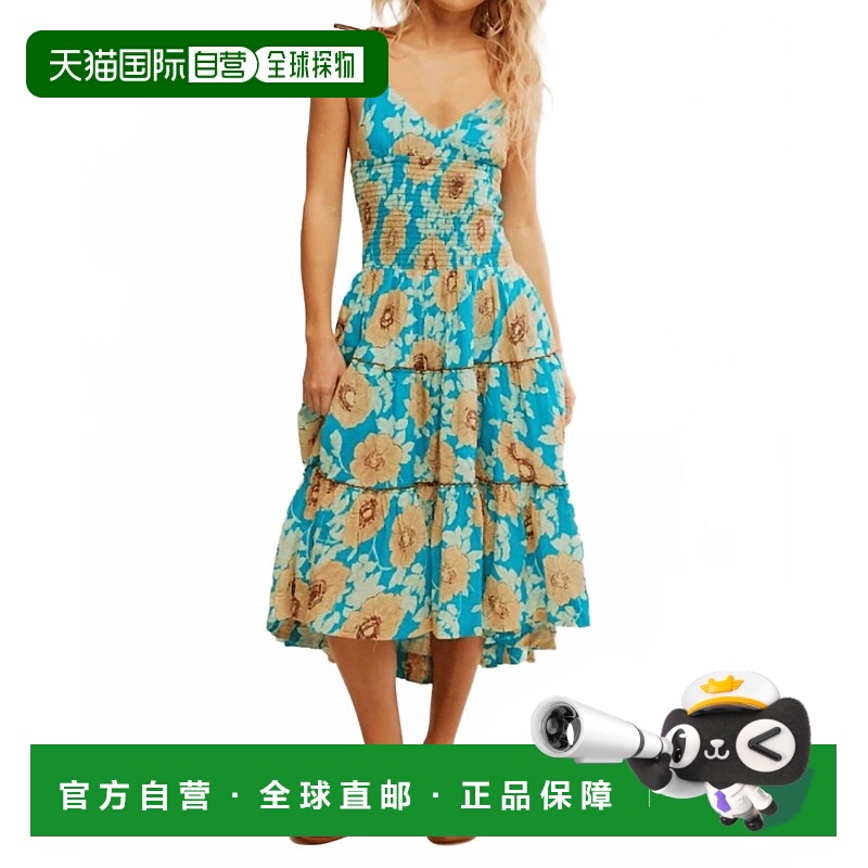 自营free peopleAdriel Midi Dress In Hawaiian Ocean Combo - h