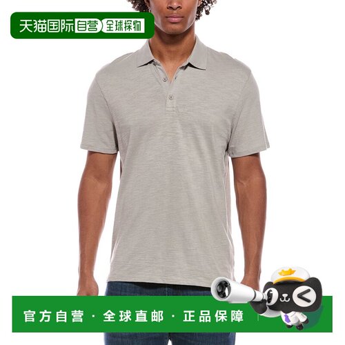 自营Vince Slub polo衫-黑色 美国奥莱直发