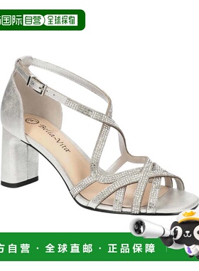 自营Women's Bella Vita Aliette Sandals Silver Metallic Rhine