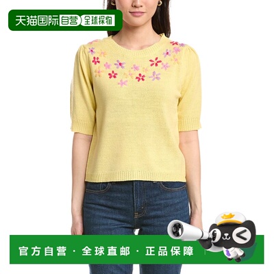 自营ANNA KAY Cupid Cashmere-Blend Sweater - yellow 美国奥莱