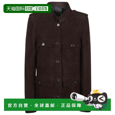 自营pradaSuede Lambskin Jacket - black 美国奥莱直发夹克皮衣