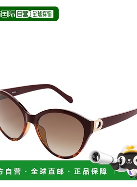 自营 Fossil女式恒星猫眼太阳镜-棕色 美国奥莱直发