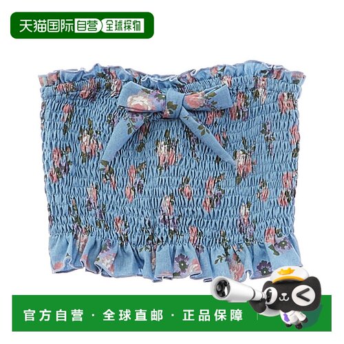 自营Flowers by Zoe Rib 2x2 牛仔亚麻混纺上衣 - 粉色 美国奥莱