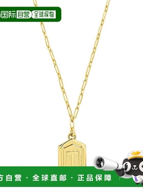 自营 sterling forever六边形标签初始项链 - 金色-t 美国奥莱直