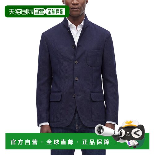 自营Corneliani CC系列新羊毛运动服夹克-蓝色 美国奥莱直发男装