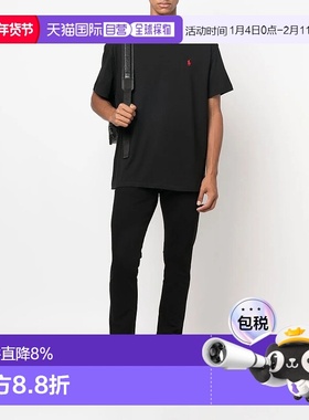 RALPH LAUREN拉夫劳伦FW22男款纯色套头T恤潮流穿搭黑色