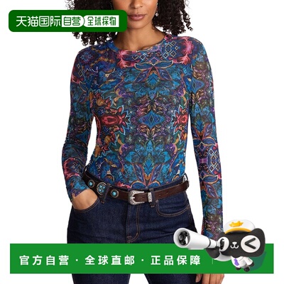 自营Johnny Was Natalie T-Shirt - blue 美国奥莱直发上衣