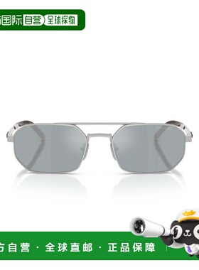 自营prada0pr D53s Rectangular Metal Frame Sunglasses - grey